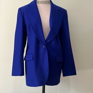 Worthington Royal Blue Vintage Wool Blazer Size 12